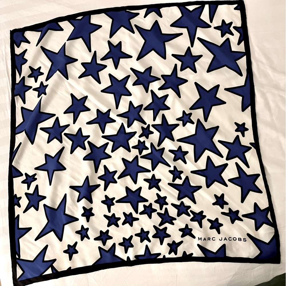 Marc Jacobs silk scarf - blue stars